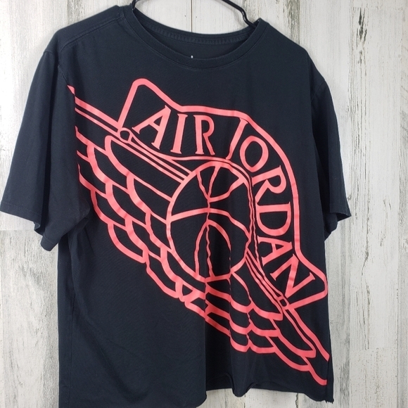 Nike dri-fit Air Jordan custom crop short sleeve tshirt women's size XL - Picture 2 of 7
